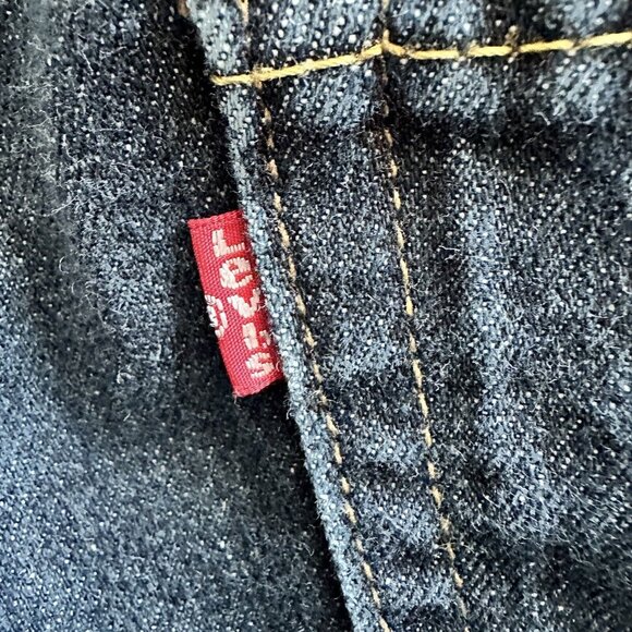 Levi Strauss Dark Wash Blue Denim Jeans 514 Mens 38X32 Straight Leg Preppy - Picture 9 of 13